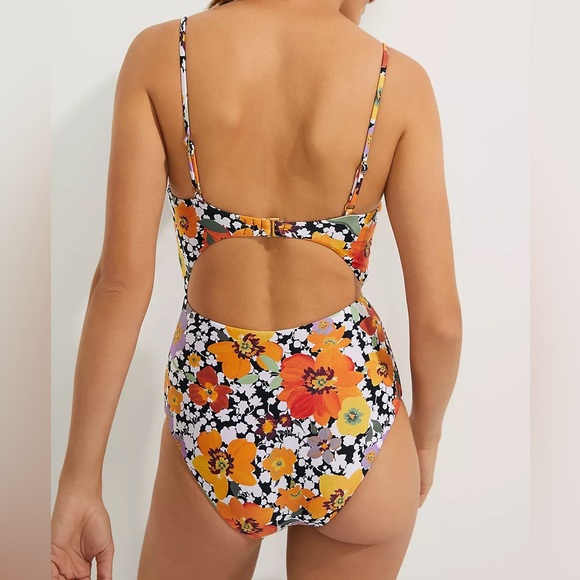 L*Space Meadow Sweet Floral Kyslee One Piece Swimsuit Size 4 - Picture 2 of 11